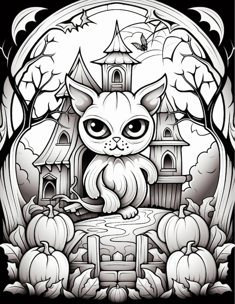 🎃 100 Halloween Coloring Pages (Printable PDF)